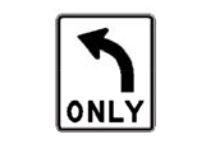 Left turn only