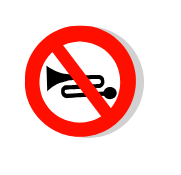 No honking or use of horn allowed