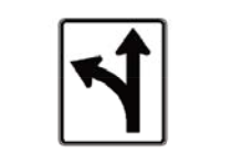 Straight or left turn only