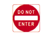 On one-way streets and roadways you are not allowed to enter